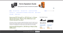 Desktop Screenshot of homespeakersguide.com